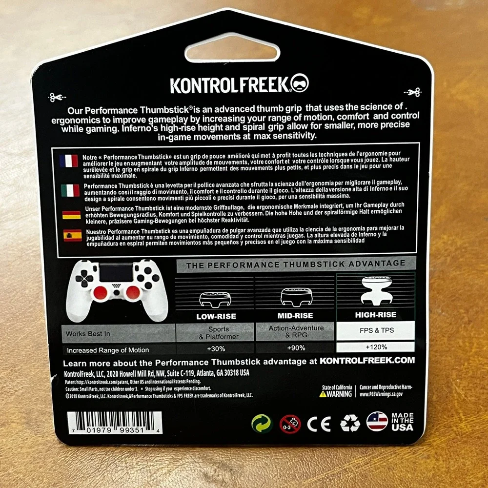 High-Rise Performance Thumbsticks,‎ Red for PS4/PS5 Controllers